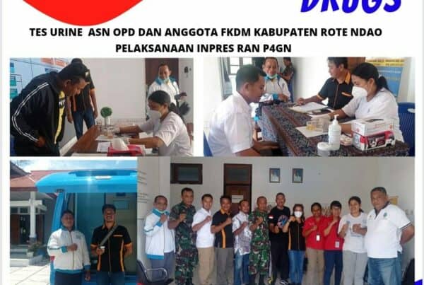 Tes Urine ASN OPD dan Anggota FKDM Kabupaten Rote Ndao, Pelaksanaan RAN P4GN