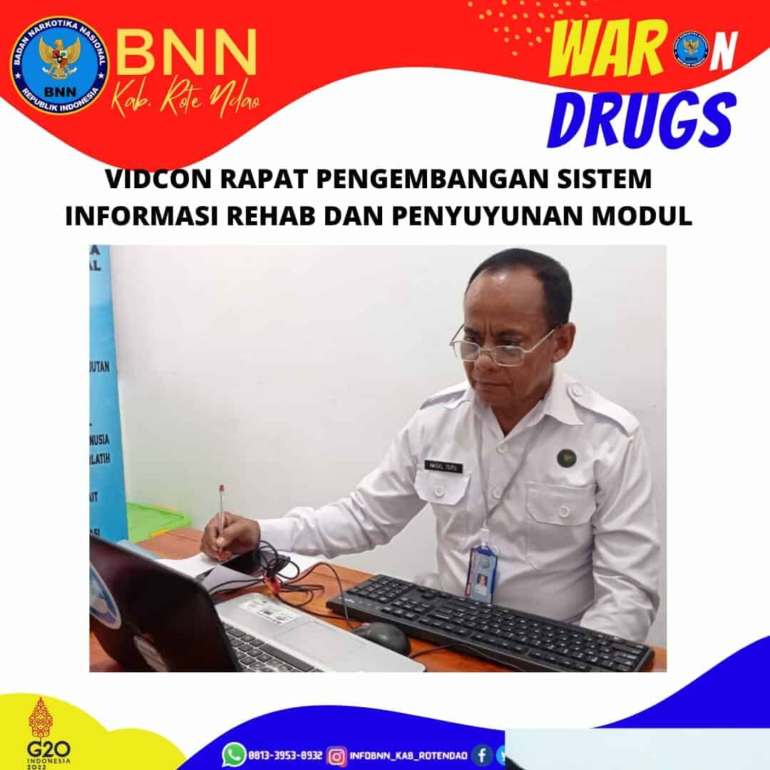 Vidcon Rapat Pengembangan Sistem Informasi Rehab, dan penyusunan modul aplikasi sirena. Vidcon Rapat Pengembangan Sistem Informasi Rehab, dan penyusunan modul aplikasi sirena.