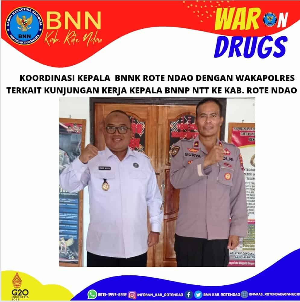 Koordinasi Kepala BNNK Rote Ndao dengan Wakapokres terkait Kunjungan Kerja Kepala BNNP NTT ke Kabupaten Rote Ndao Koordinasi Kepala BNNK Rote Ndao dengan Wakapokres terkait Kunjungan Kerja Kepala BNNP NTT ke Kabupaten Rote Ndao