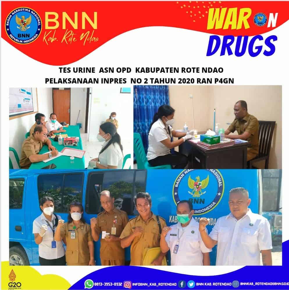 Tes Urine ASN OPD Kabupaten Rote Ndao, Pelaksanaan Inpres Nomor 2 Tahun 2020 tentang RAN P4GN