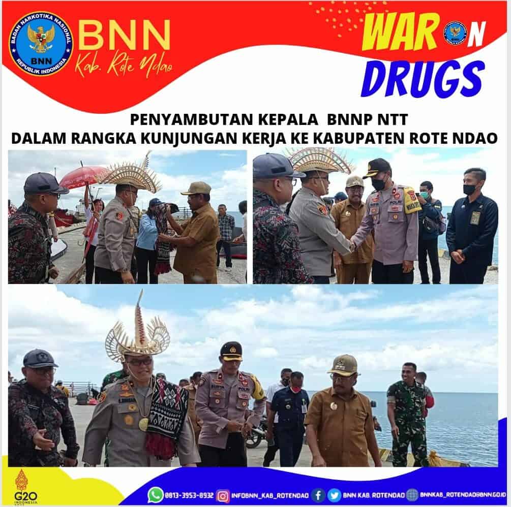 Penyambutan Kepala BNNP NTT dalam rangka kunjungan kerja P4GN ke Kabupaten Rote Ndao Penyambutan Kepala BNNP NTT dalam rangka kunjungan kerja P4GN ke Kabupaten Rote Ndao