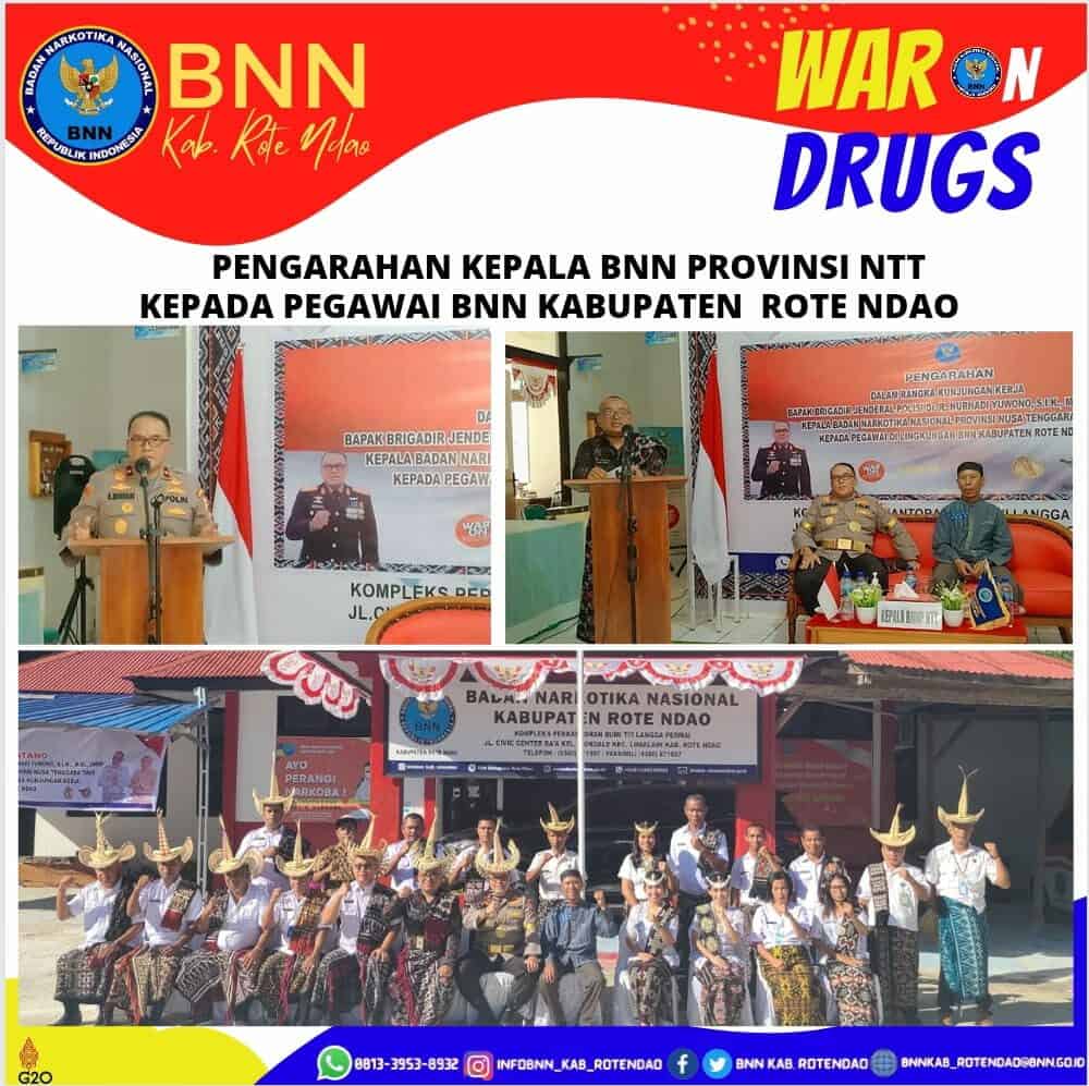 Pengarahan Kepala BNNP NTT kepada Pegawai BNN Kabupaten Rote Ndao Pengarahan Kepala BNNP NTT kepada Pegawai BNN Kabupaten Rote Ndao