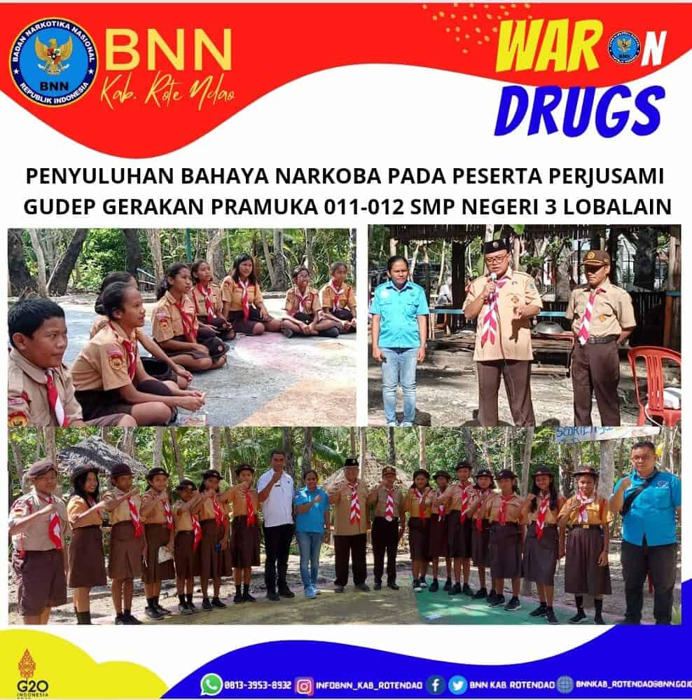 Penyuluhan bahaya narkoba pada Peserta Perjusami Gudep Gerakan Pramuka 011-012 SMP N 3 Lobalain Penyuluhan bahaya narkoba pada Peserta Perjusami Gudep Gerakan Pramuka 011-012 SMP N 3 Lobalain
