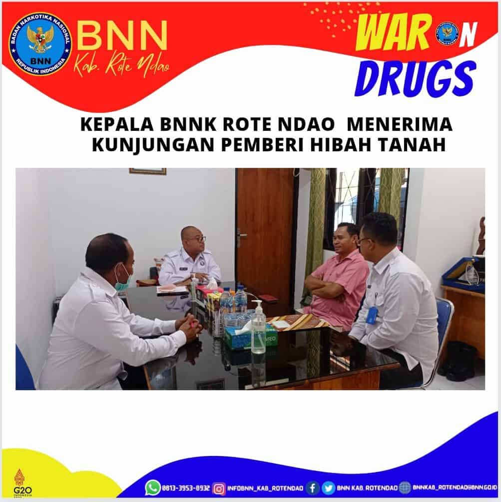 Kepala BNNK Rote Ndao menerima kunjungan pemberi hibah tanah Kepala BNNK Rote Ndao menerima kunjungan pemberi hibah tanah