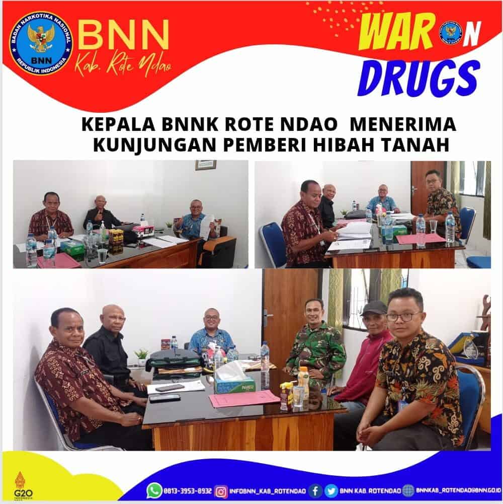 Kepala BNNK Rote Ndao menerima kunjungan pemberi hibah tanah Kepala BNNK Rote Ndao menerima kunjungan pemberi hibah tanah