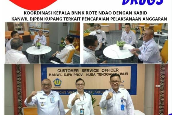 Koordinasi Kepala BNNK Rote Ndao dengan Kepala Bidang PPA Kanwil DJPBN Kupang terkait Pencapaian Pelaksanaan Anggaran