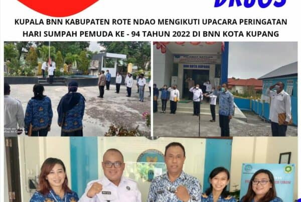 Kepala BNNK Rote Ndao Mengikuti Upacara Memperingati Hari Sumpah Pemuda Ke – 94 Tahun 2022 di BNN Kota Kupang