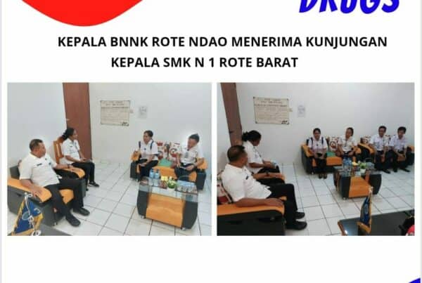 Kepala BNNK Rote Ndao menerima kunjungan Kepala SMK N 1 Rote Barat