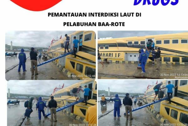 Seksi Pemberantasan Melaksanakan Pemantauan Interdiksi Laut di Pelabuhan Laut Baa – Rote Ndao
