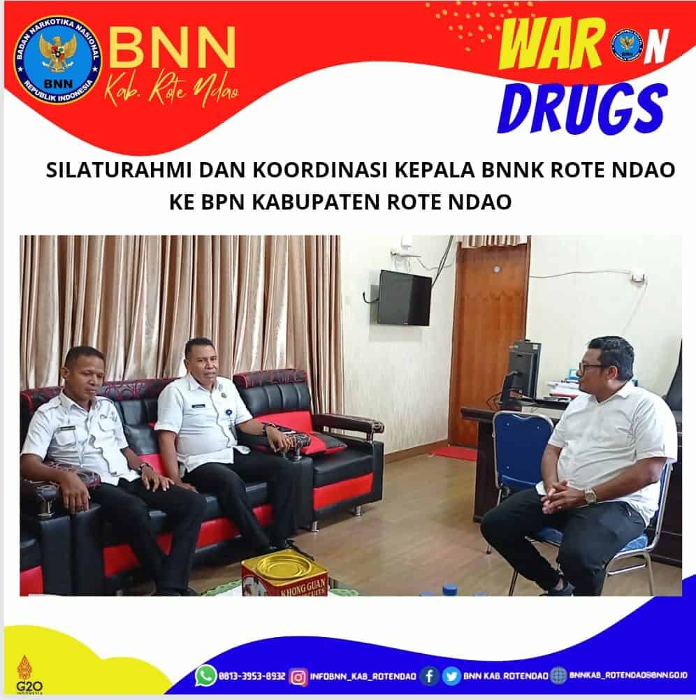 Kepala BNNK Rote Ndao Melakukan Silaturahmi dan Koordinasi dengan BPN Kabupaten Rote Ndao Kepala BNNK Rote Ndao Melakukan Silaturahmi dan Koordinasi dengan BPN Kabupaten Rote Ndao