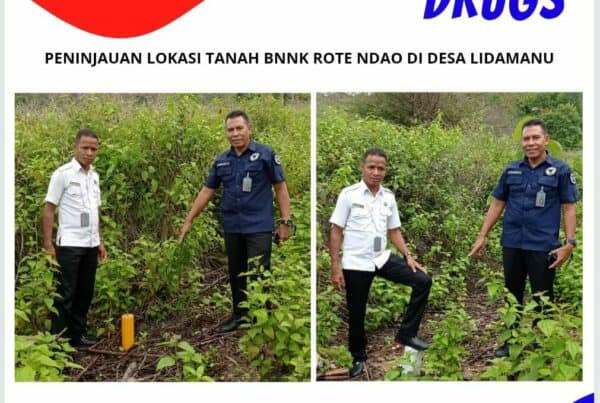 Kepala BNNK Rote Ndao Melakukan Peninjauan Aset Tanah di Desa Lidamanu Kecamatan Rote Tengah
