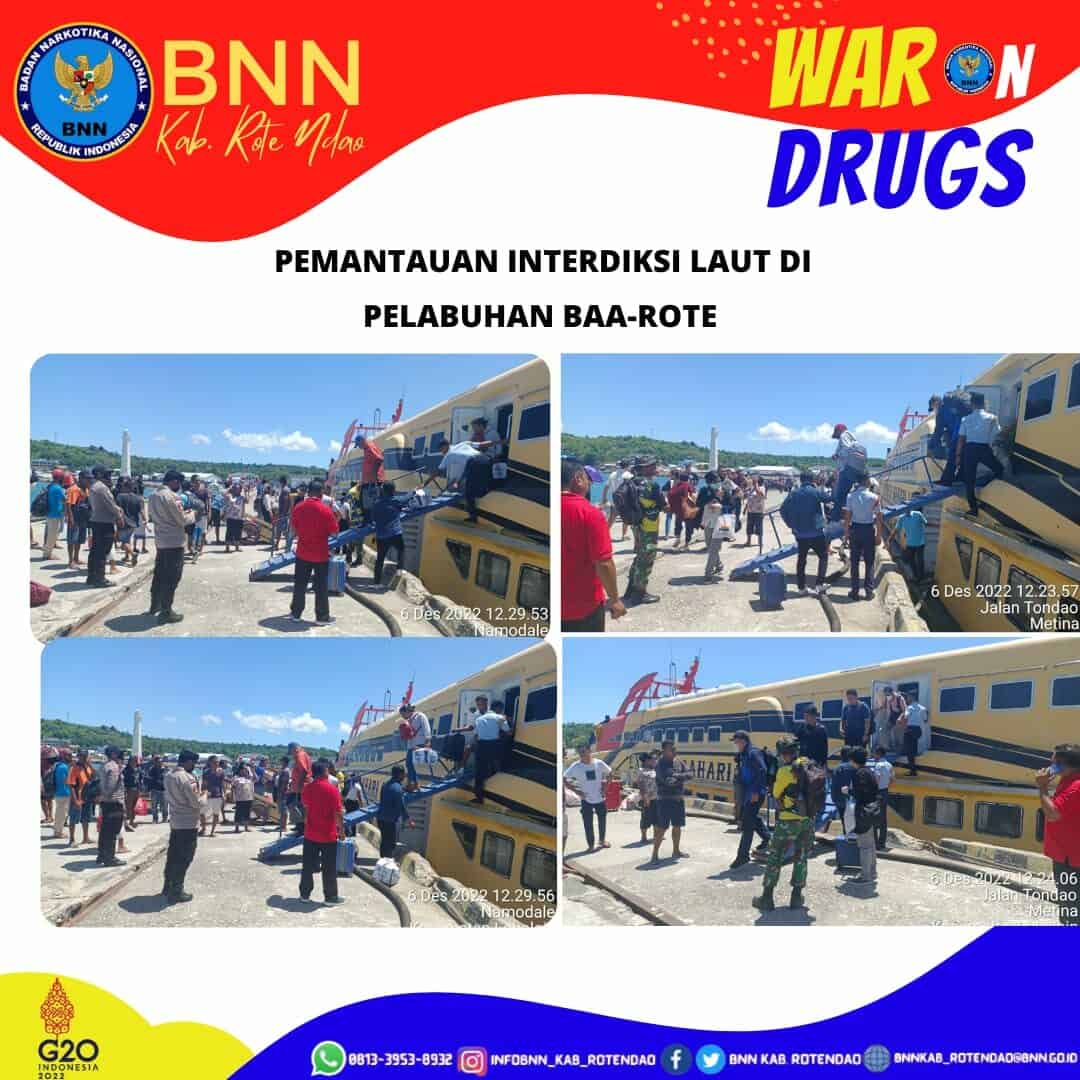 Seksi Pemberantasan Melaksanakan Pemantauan Interdiksi Laut di Pelabuhan Laut Baa – Rote Ndao