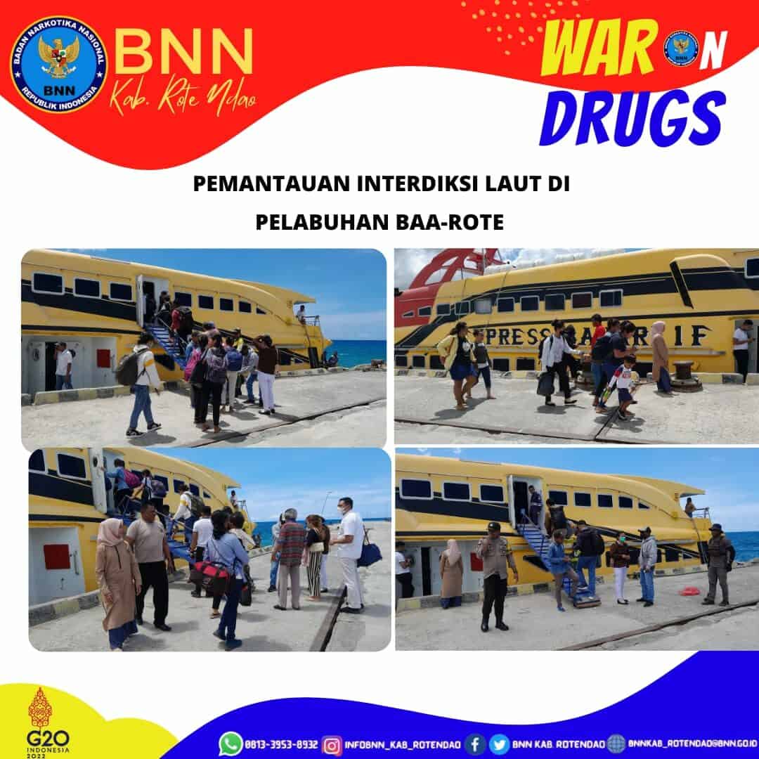 Seksi Pemberantasan Melaksanakan Pemantauan Interdiksi Laut di Pelabuhan Laut Baa – Rote Ndao