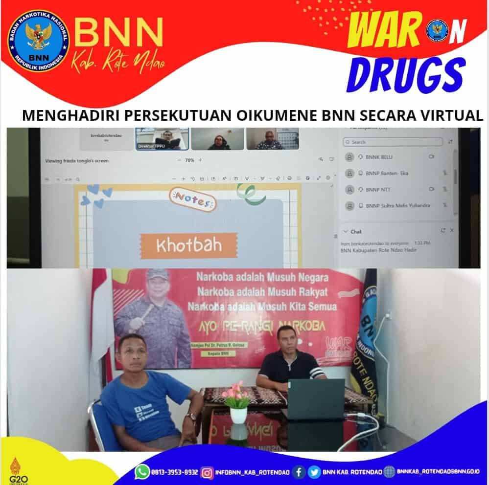 Menghadiri Persekutuan Oikumene BNN secara virtual Menghadiri Persekutuan Oikumene BNN secara virtual