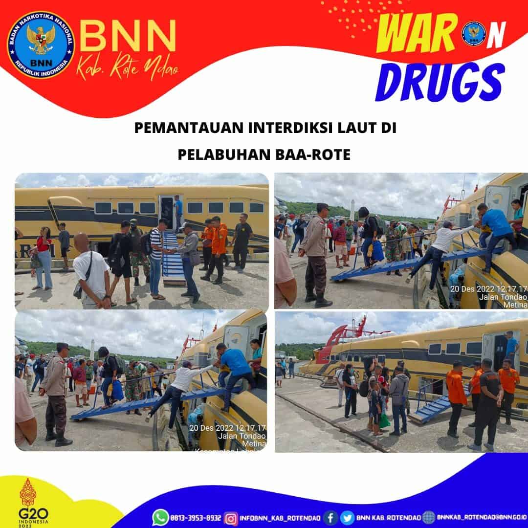 Seksi Pemberantasan Melaksanakan Pemantauan Interdiksi Laut di Pelabuhan Laut Baa – Rote Ndao
