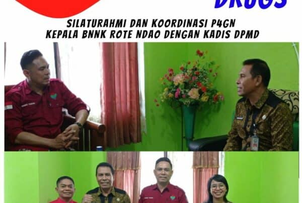 Silaturahmi dan Koordinasi P4GN Kepala BNNK Rote Ndao dengan Kadis DPMD
