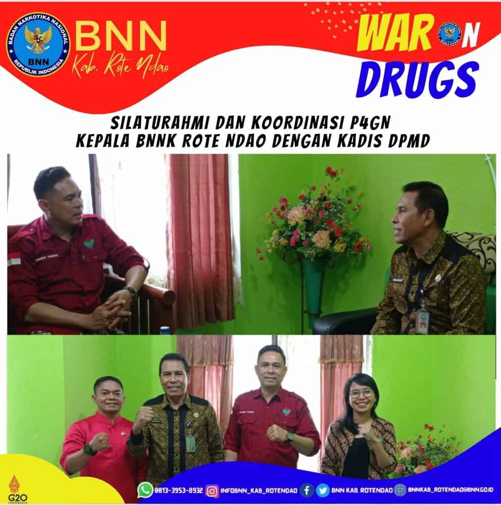 Silaturahmi dan Koordinasi P4GN Kepala BNNK Rote Ndao dengan Kadis DPMD Silaturahmi dan Koordinasi P4GN Kepala BNNK Rote Ndao dengan Kadis DPMD
