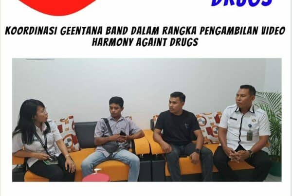 Personil Gentana Band koordinasi pengambilan Video Harmony Againts Drugs