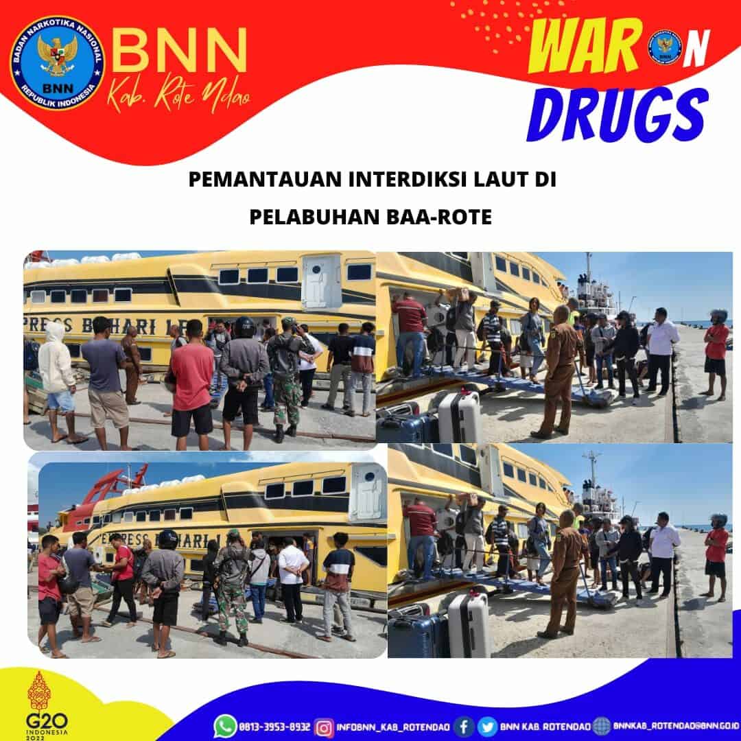 Seksi Pemberantasan Melaksanakan Pemantauan Interdiksi Laut di Pelabuhan Laut Baa – Rote Ndao