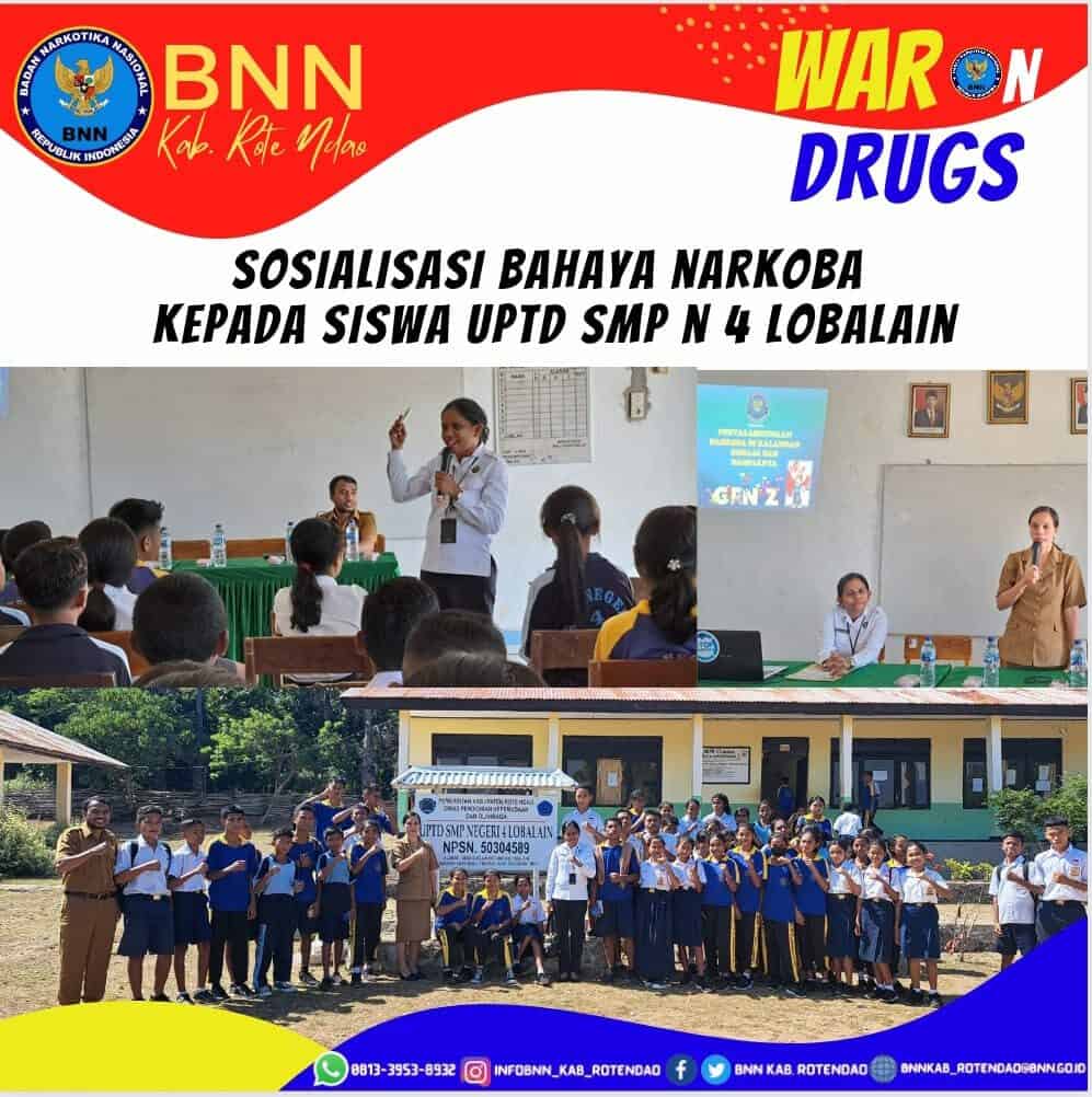 Sosialisasi Bahaya Narkoba Kepada Siswa SMP N. 4 Lobalain Sosialisasi Bahaya Narkoba Kepada Siswa SMP N. 4 Lobalain