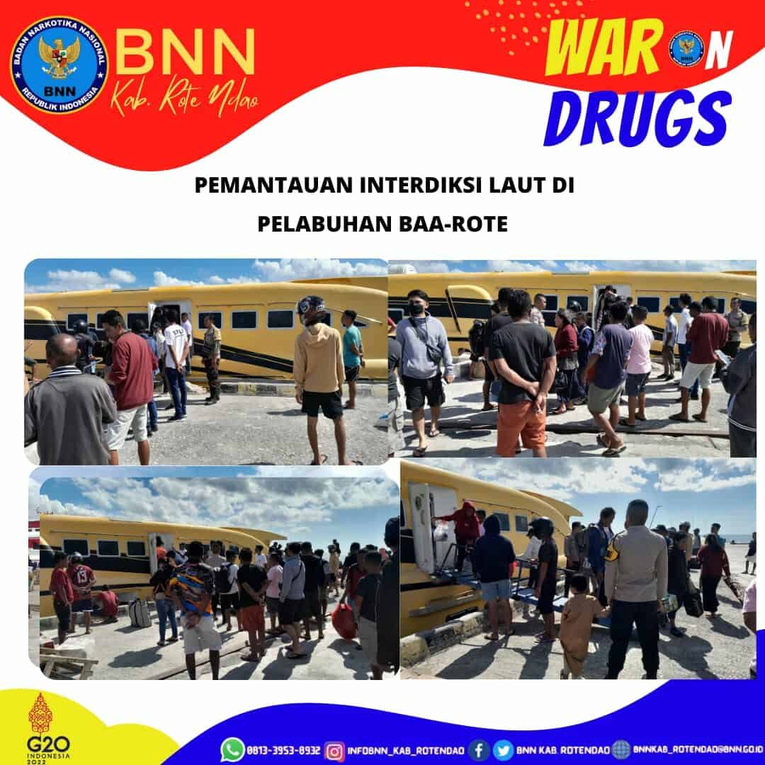 Seksi Pemberantasan Melaksanakan Pemantauan Interdiksi Laut di Pelabuhan Laut Baa – Rote Ndao