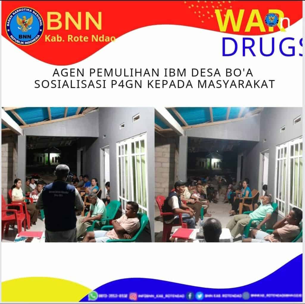 Agen Pemulihan IBM Desa Bo'a Sosialisasi P4GN kepada masyarakat Agen Pemulihan IBM Desa Bo’a Sosialisasi P4GN kepada masyarakat