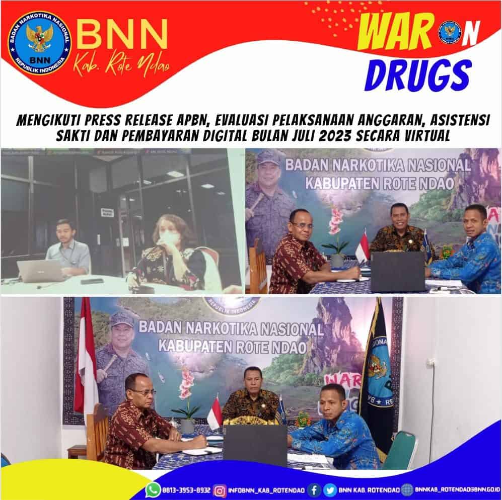 Mengikuti Press Release APBN, Evaluasi Pelaksanaan Anggaran, Asistensi SAKTI dan Pembayaran Digital Bulan Juli 2023 secara virtual Mengikuti Press Release APBN, Evaluasi Pelaksanaan Anggaran, Asistensi SAKTI dan Pembayaran Digital Bulan Juli 2023 secara virtual