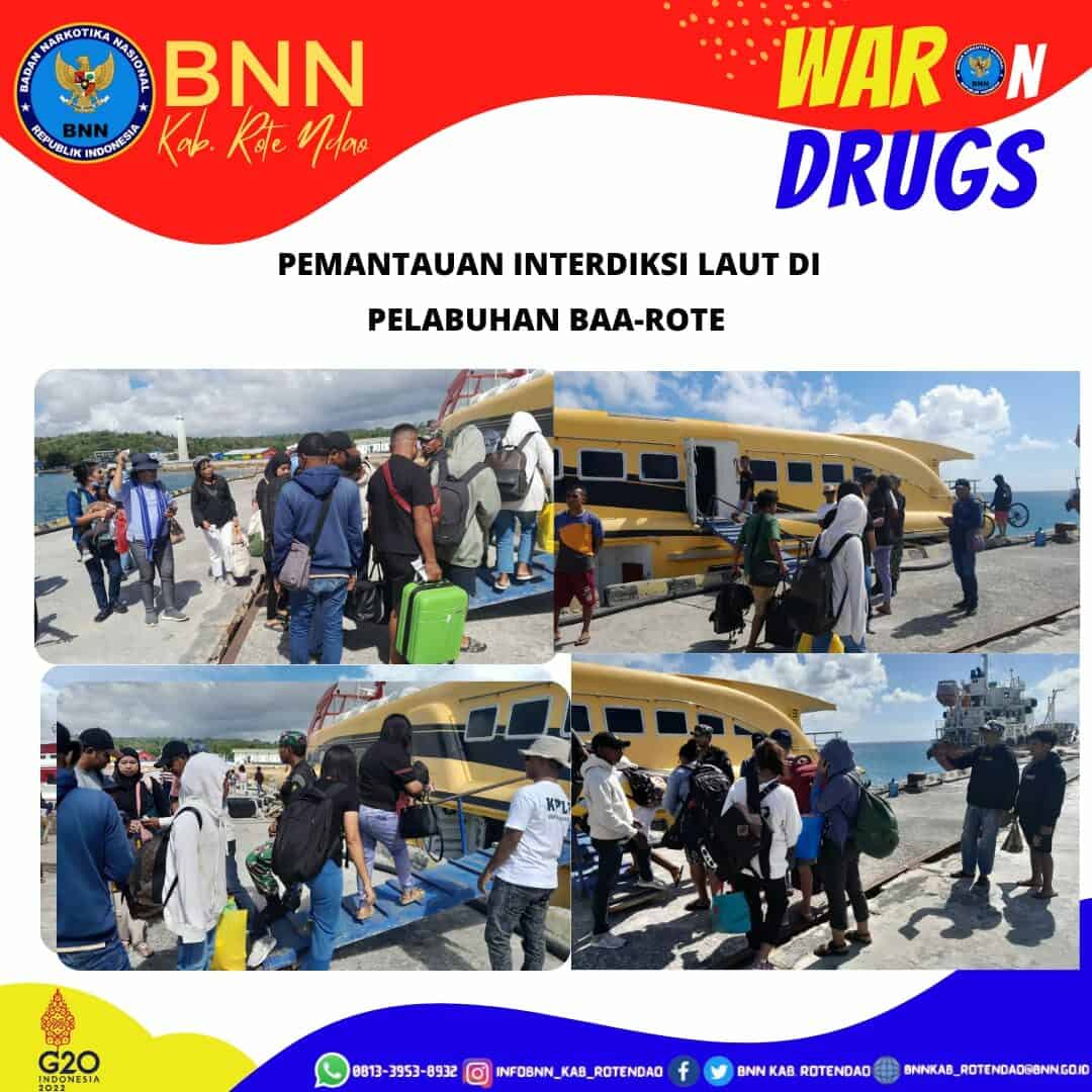 Seksi Pemberantasan Melaksanakan Pemantauan Interdiksi Laut di Pelabuhan Laut Baa – Rote Ndao