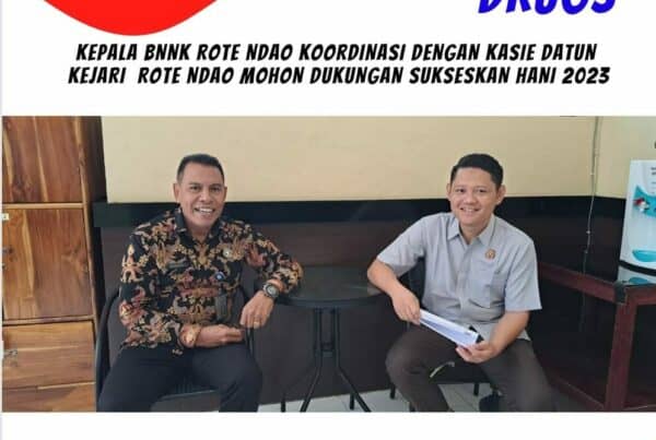 Kepala BNNK Rote Ndao koordinasi dengan Kasie Datun Kejari Rote Ndao mohon dukungan Sukseskan HANI 2023. Kepala BNNK Rote Ndao koordinasi dengan Kasie Datun Kejari Rote Ndao mohon dukungan Sukseskan HANI 2023.