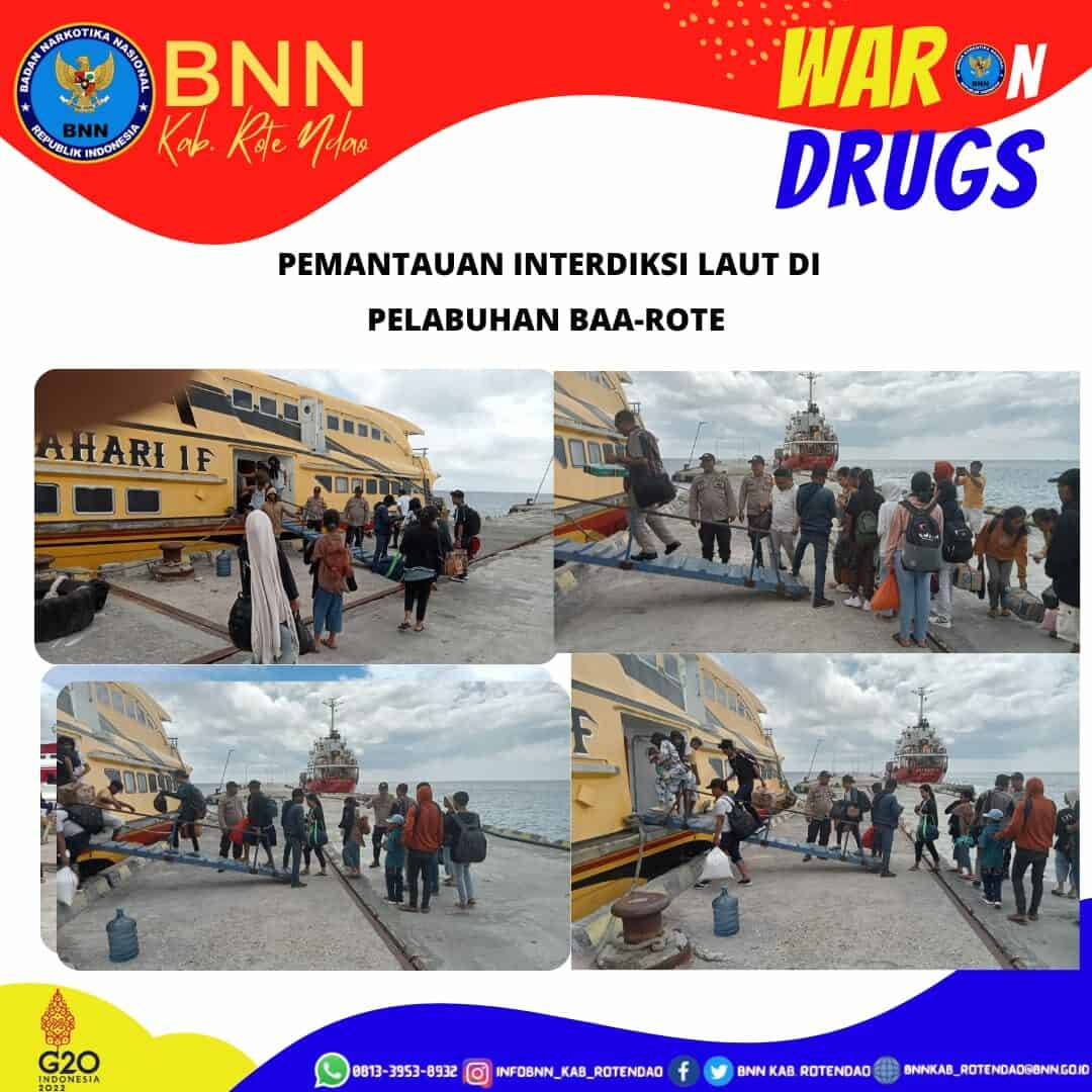 Seksi Pemberantasan Melaksanakan Pemantauan Interdiksi Laut di Pelabuhan Laut Baa – Rote Ndao