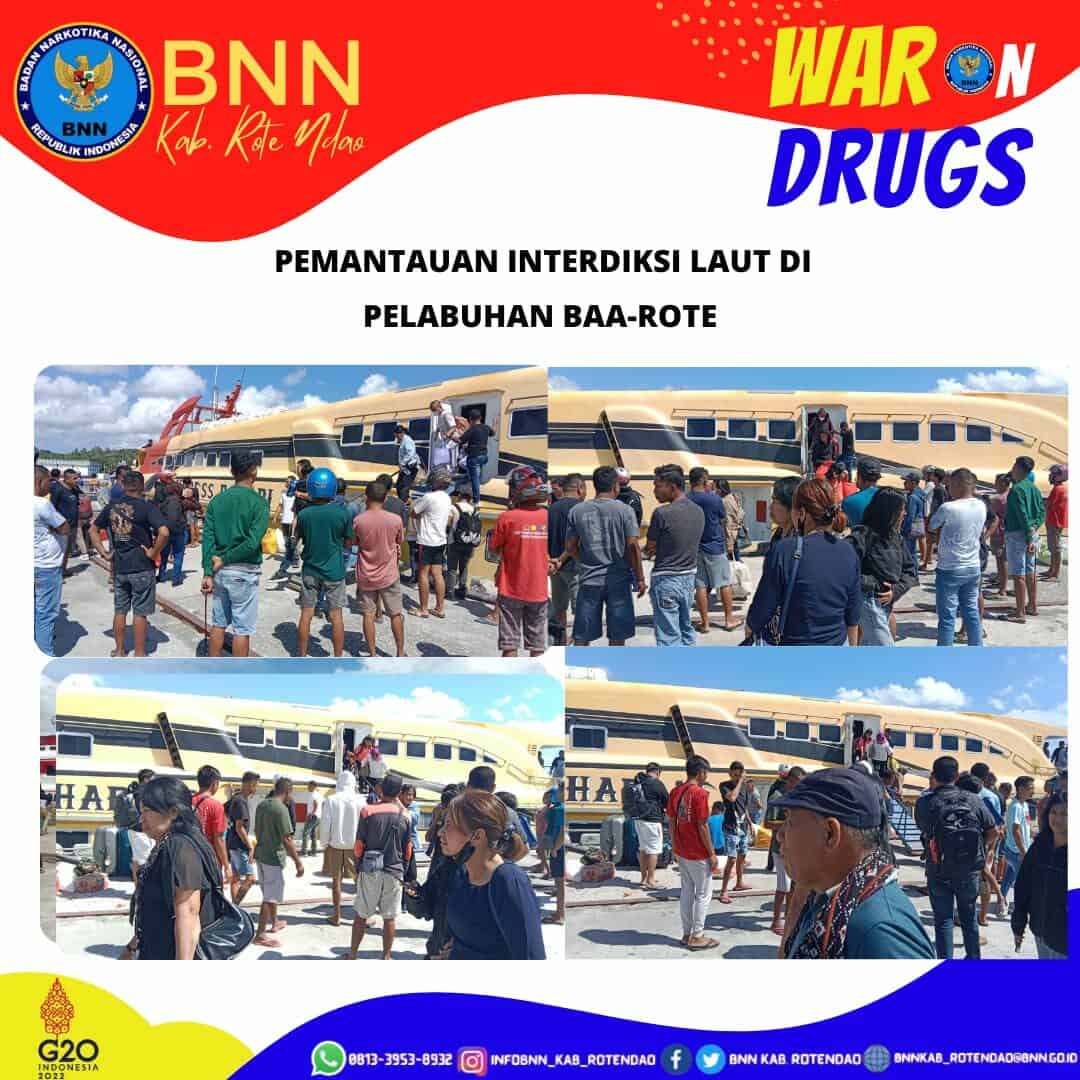 Seksi Pemberantasan Melaksanakan Pemantauan Interdiksi Laut di Pelabuhan Laut Baa – Rote Ndao