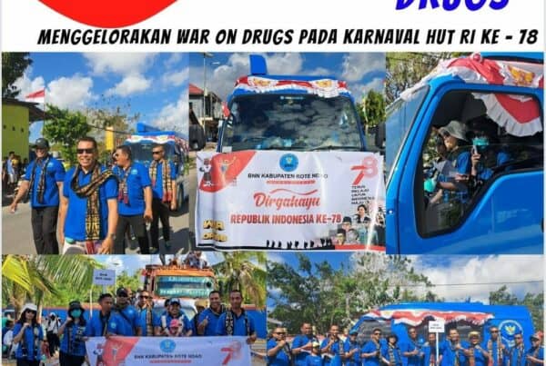 BNNK Rote Ndao Gelorakan War On Drugs pada Karnaval menyongsong HUT RI Ke – 78 Tahun 2023 Tingkat Kabupaten Rote Ndao