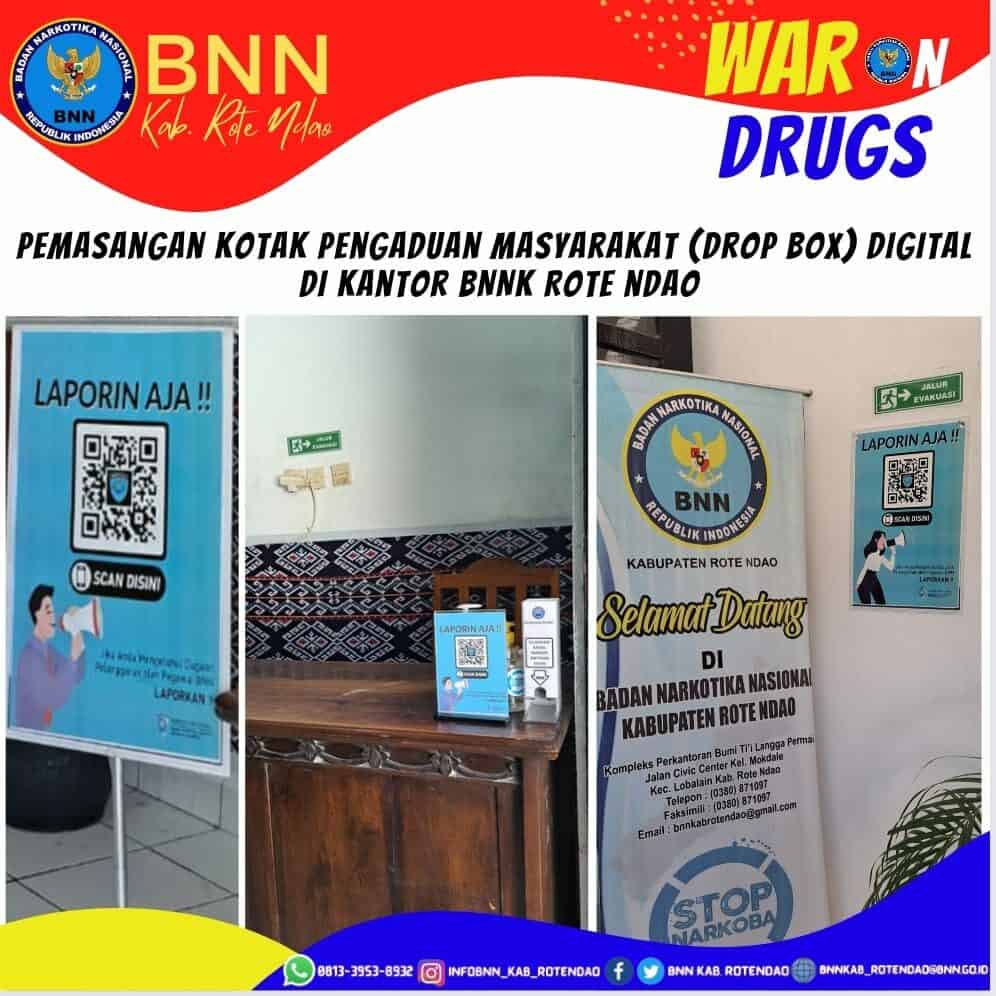 Pemasangan Kotak Pengaduan Masyarakat (Drop Box) Digital di Kantor BNNK Rote Ndao Konsep Otomatis