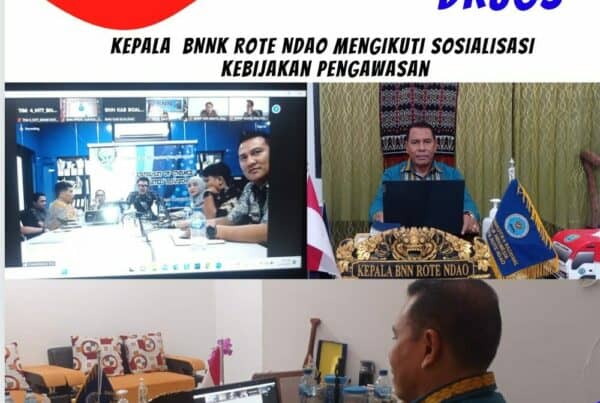 Kepala BNNK Rote Ndao Mengikuti Sosialiasi Kebijakan Pengawasan secara virtual