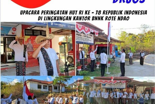 Upacara Peringatan HUT RI Ke – 78 Tahun 2023 di Lingkungan Kantor BNNK Rote Ndao