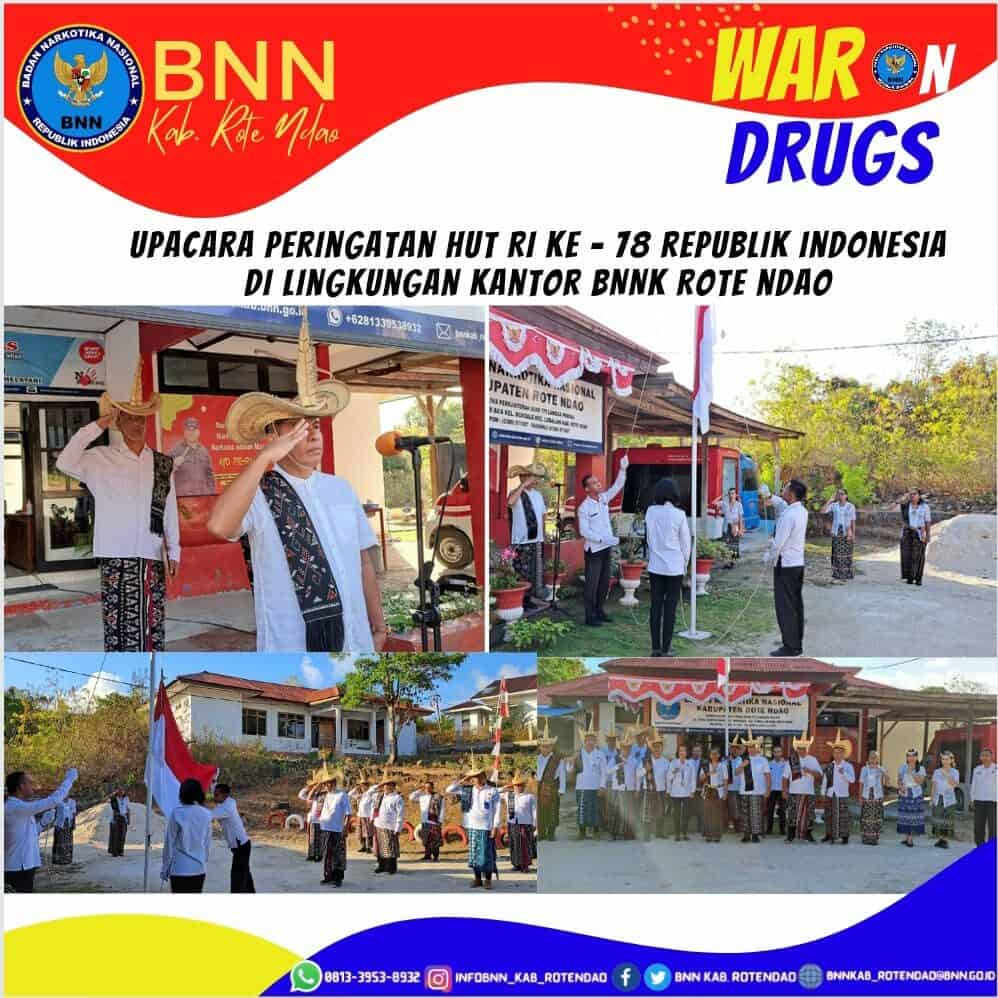 Upacara Peringatan HUT RI Ke - 78 Tahun 2023 di Lingkungan Kantor BNNK Rote Ndao Upacara Peringatan HUT RI Ke – 78 Tahun 2023 di Lingkungan Kantor BNNK Rote Ndao