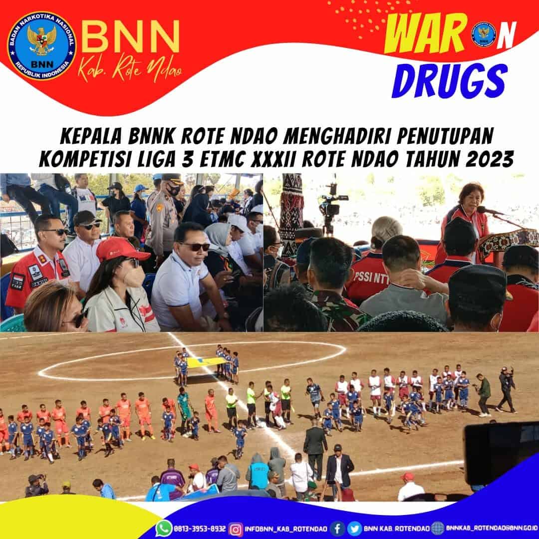 Kepala BNNK Rote Ndao Menghadiri Penutupan Turnamen El Tari Memorial Cup XXXII Tahun 2023 Sabtu, 02 September 2023 Waktu : Pukul : 12.00 Wita s.d selesai C. TEMPAT PELAKSANAAN Pelabuhan Baa Rote Ndao D. KEGIATAN Dalam mendukung program P4GN di Kabupaten Rote Ndao, maka Tim Pemberantasan BNNK Rote Ndao melaksanakan Pemantauan Interdiksi Laut di Pelabuhan Laut Ba’a Rote Ndao yang di laksanakan oleh Karel J.A. Ndaomanu dan Eman Daepanie. Jumlah penumpang Expres Bahari Tujuan Kupang – Rote sebanyak 286 orang dan tujuan Rote – Kupang sebanyak 192 orang. Kegiatan ini berjalan dengan baik dan lancar dengan tetap memperhatikan protokol kesehatan. Demikian yang dapat dilaporkan dan dokumentasi kegiatan terlampir. #warondrugs #peranginarkoba #Indonesiabersinar