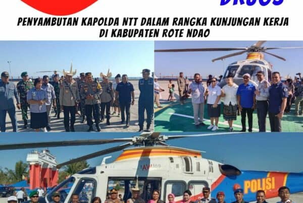 Penyambutan Kapolda NTT dalam rangka kunjungan kerja ke Kabupaten Rote Ndao