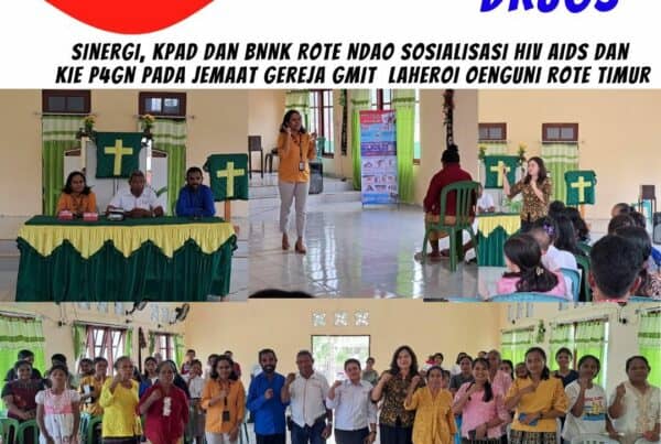 Sinergi KPAD Kabupaten Rote Ndao dan BNNK Rote Ndao Sosialisasi HIV AIDS dan KIE P4GN pada Gereja GMIT Laheroi Oenguni Rote Timur