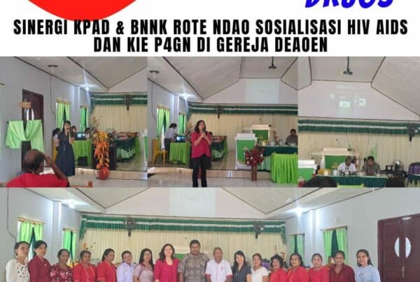 Sinergi KPAD Kabupaten Rote Ndao dan BNNK Rote Ndao Sosialisasi HIV AIDS dan KIE P4GN di Gereja Deaoen