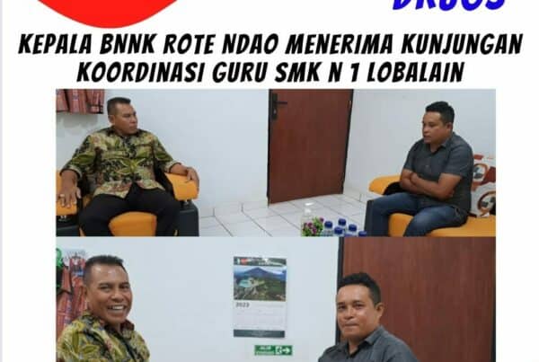 Kepala BNNK Rote Ndao menerima kunjungan koordinasi Guru SMK N 1 Lobalain