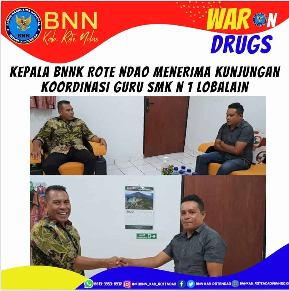 Kepala BNNK Rote Ndao menerima kunjungan koordinasi Guru SMK N 1 Lobalain Kepala BNNK Rote Ndao menerima kunjungan koordinasi Guru SMK N 1 Lobalain