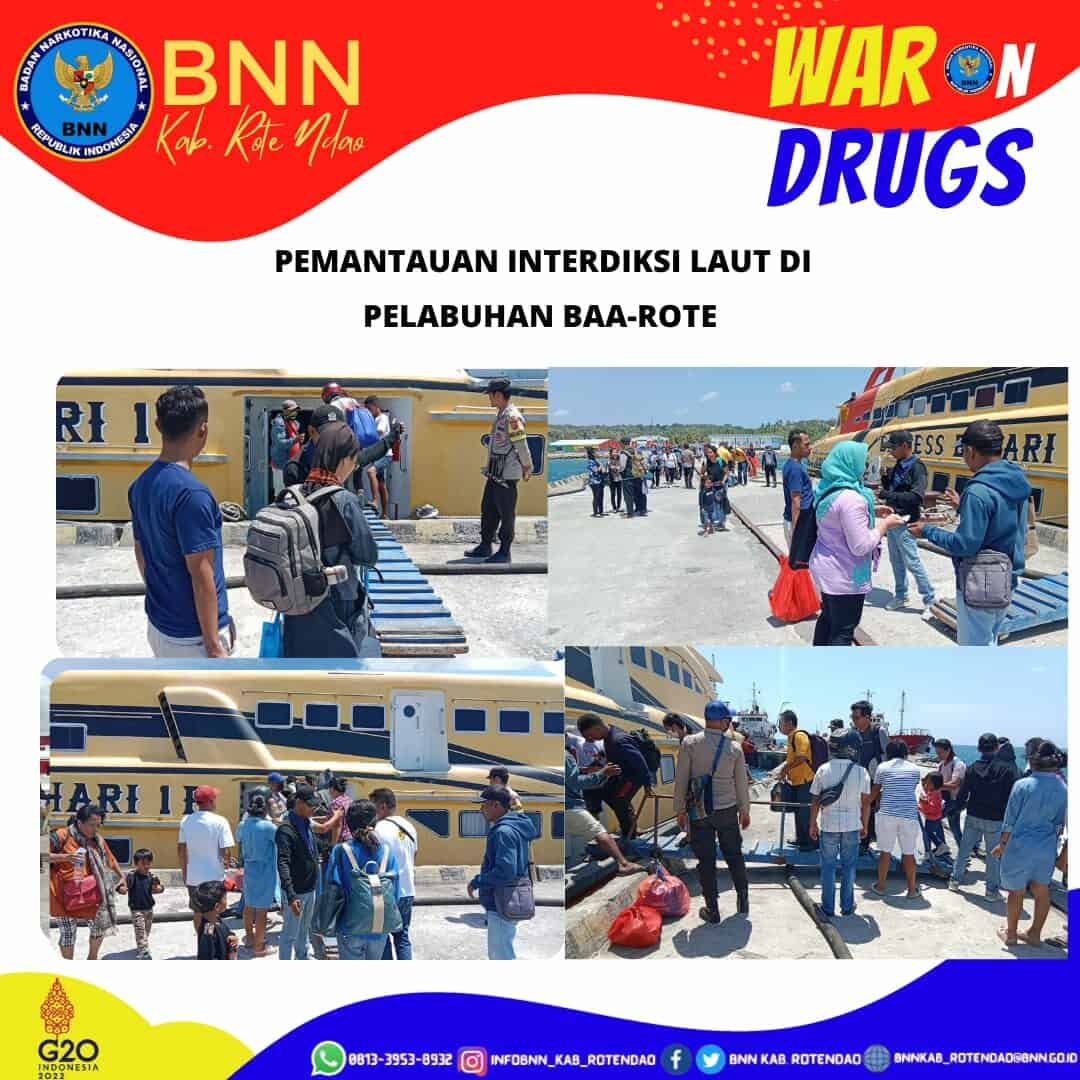 Seksi Pemberantasan Melaksanakan Pemantauan Interdiksi Laut di Pelabuhan Laut Baa – Rote Ndao