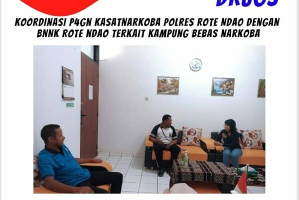 Koordinasi P4GN Kasatnarkoba Polres Rote Ndao dengan BNNK Rote Ndao