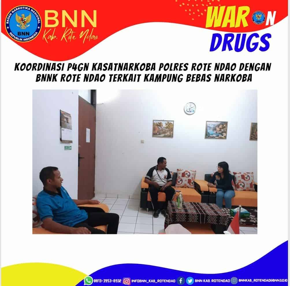 Koordinasi P4GN Kasatnarkoba Polres Rote Ndao dengan BNNK Rote Ndao Koordinasi P4GN Kasatnarkoba Polres Rote Ndao dengan BNNK Rote Ndao