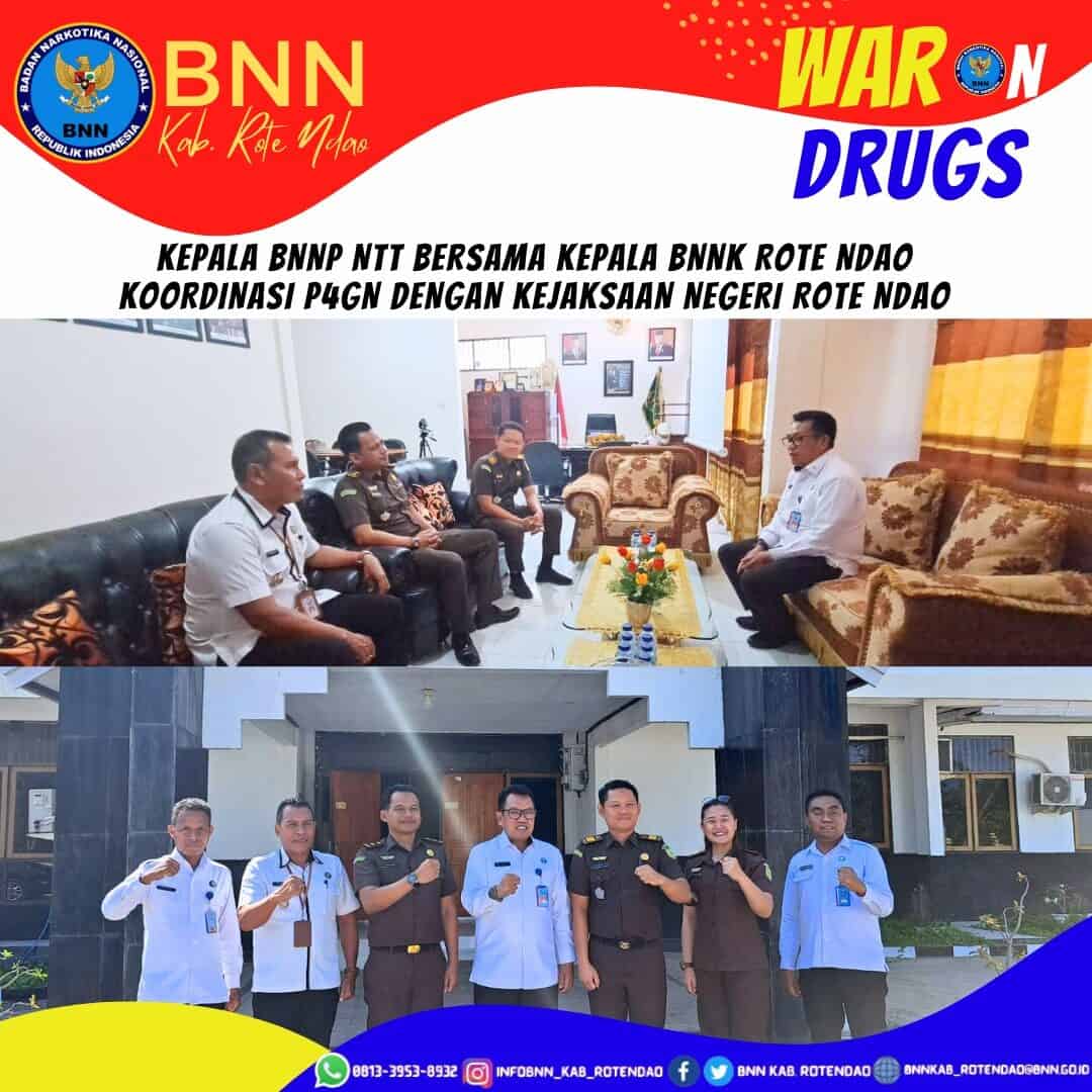 Koordinasi P4GN Kepala BNNP NTT bersama Kepala BNNK Rote Ndao dengan Kejaksaan Negeri Rote Ndao Koordinasi P4GN Kepala BNNP NTT bersama Kepala BNNK Rote Ndao dengan Kejaksaan Negeri Rote Ndao