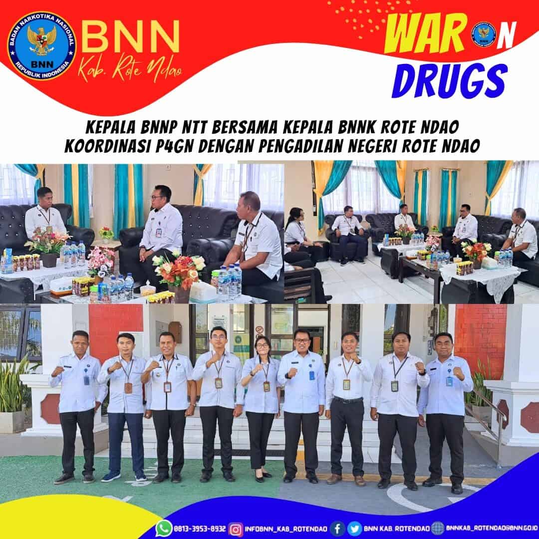 Koordinasi P4GN Kepala BNNP NTT bersama Kepala BNNK Rote Ndao dengan Pengadilan Negeri Rote Ndao Koordinasi P4GN Kepala BNNP NTT bersama Kepala BNNK Rote Ndao dengan Pengadilan Negeri Rote Ndao
