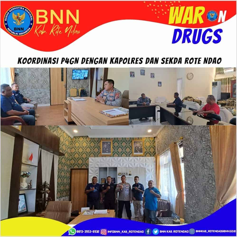 Koordinasi P4GN Kasubag Umum dan Kapolres dan Sekda Rote Ndao Koordinasi P4GN Kasubag Umum dan Kapolres dan Sekda Rote Ndao