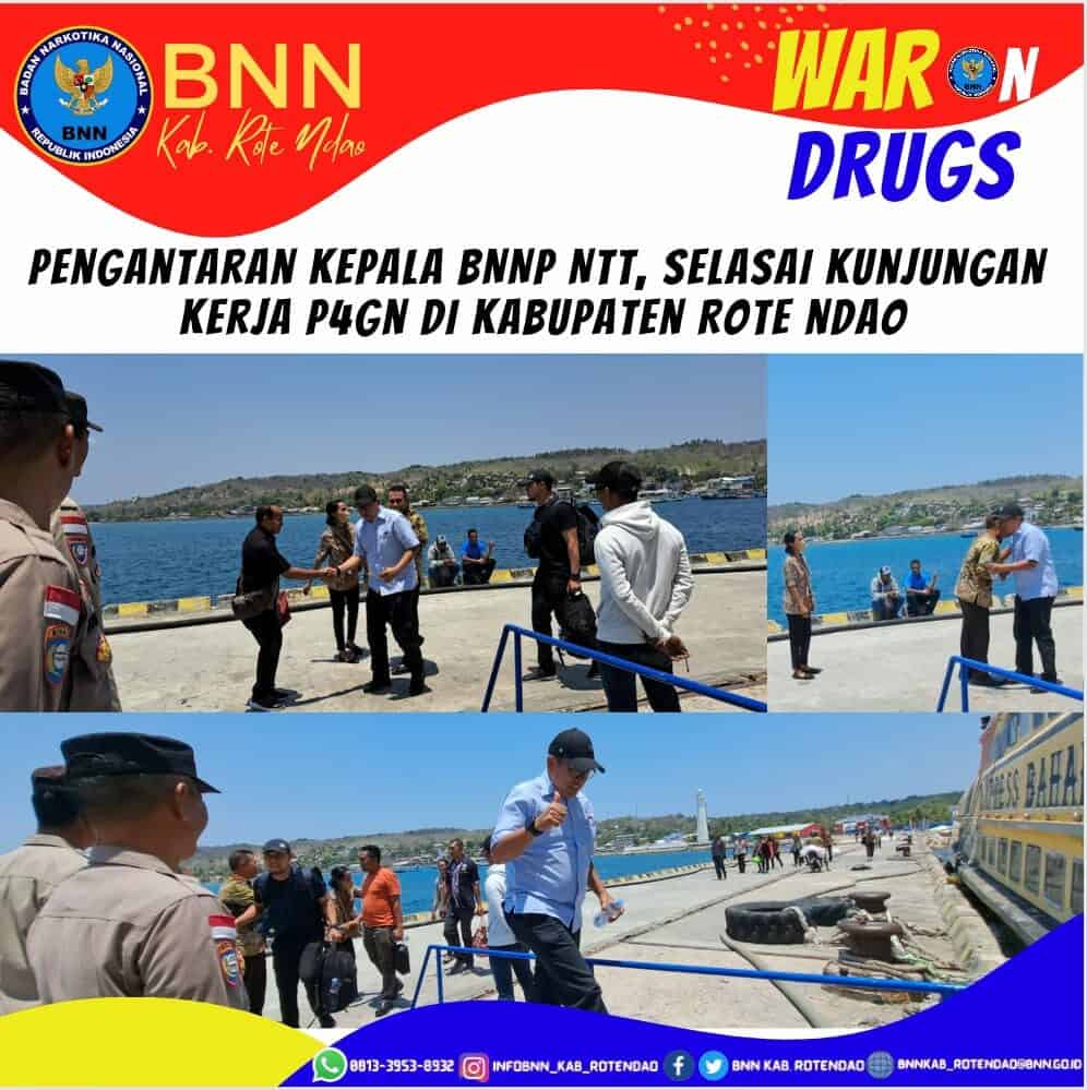 Pengantaran Kepala BNNP NTT setelah kunjungan kerja P4GN di Kabupaten Rote Ndao Pengantaran Kepala BNNP NTT setelah kunjungan kerja P4GN di Kabupaten Rote Ndao