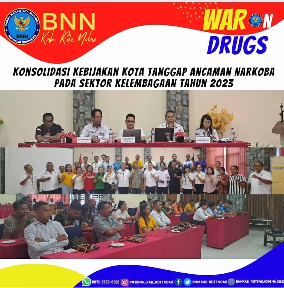 Konsolidasi Kebijakan Kota Tanggap Ancaman Narkoba pada Sektor Kelembagaan Tahun 2023. Konsolidasi Kebijakan Kota Tanggap Ancaman Narkoba pada Sektor Kelembagaan Tahun 2023.
